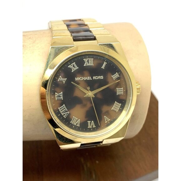 Michael Kors Women's Watch MK6151 Channing Quartz Gold Tortoise Shell 38mm - Picture 10 of 13